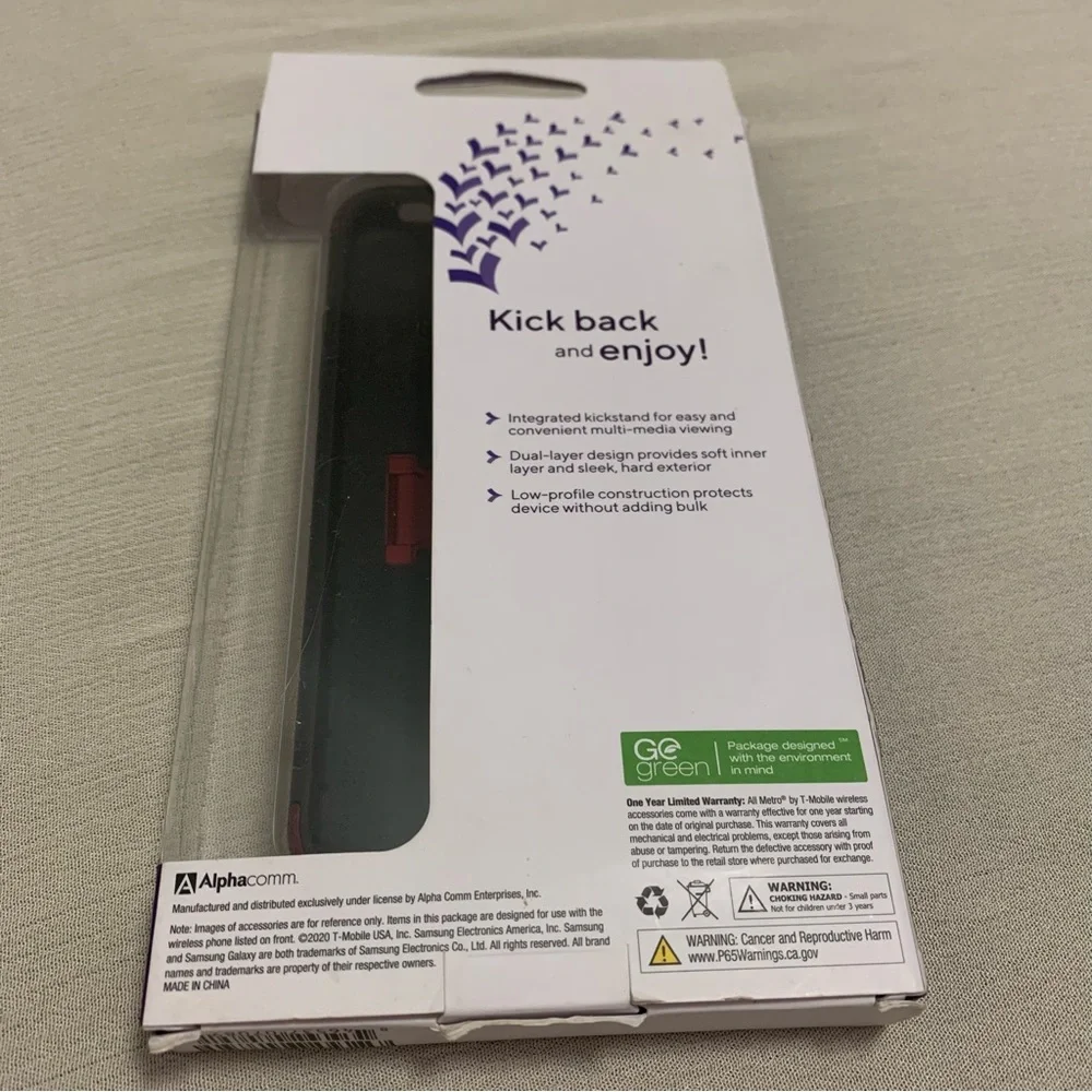 Samsung Galaxy A01 KICK+| Dual-Layer Protective Kickstand Case Metro by T-Mobile